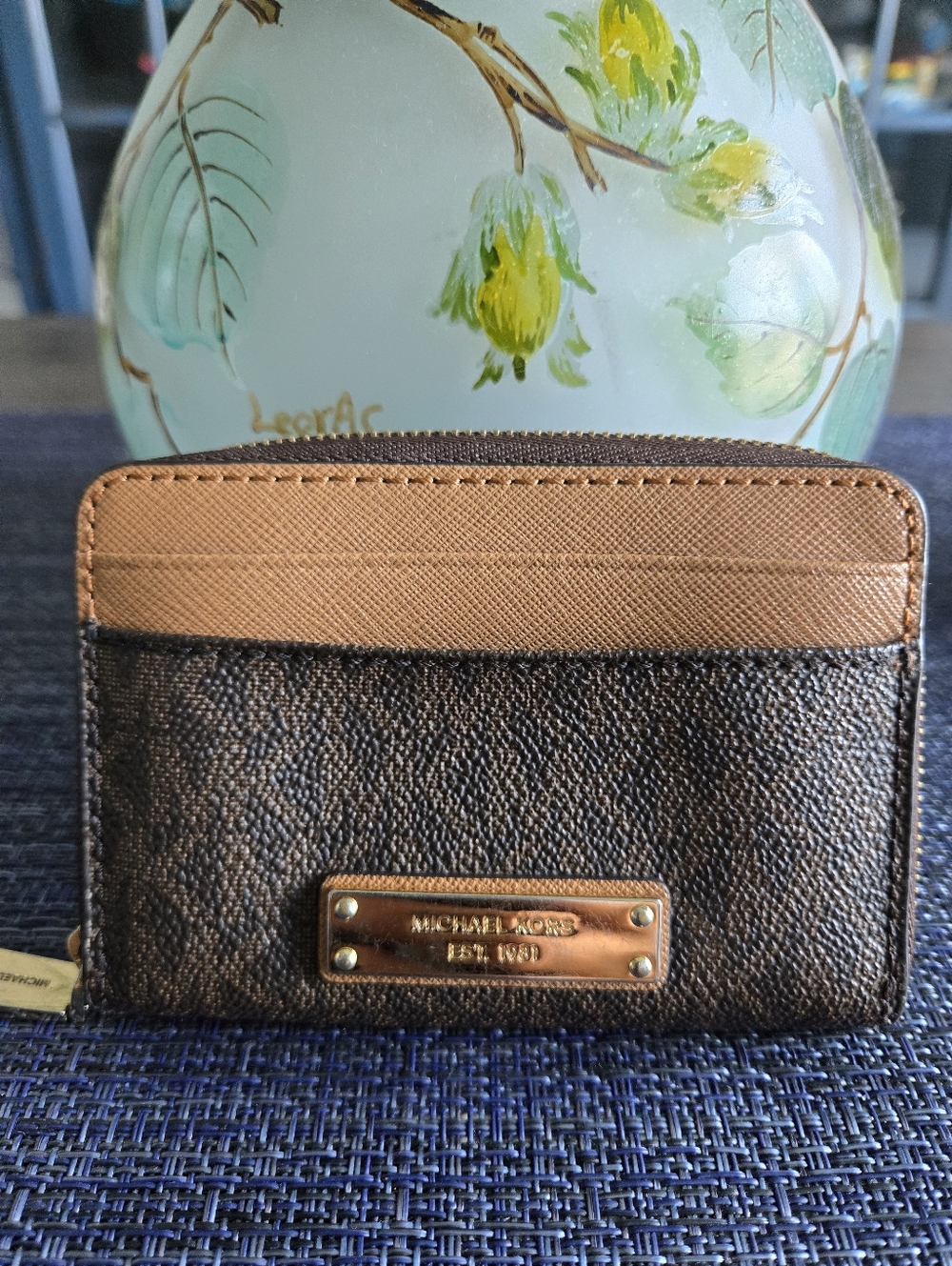 Michael Kors Brown & Tan Card Case